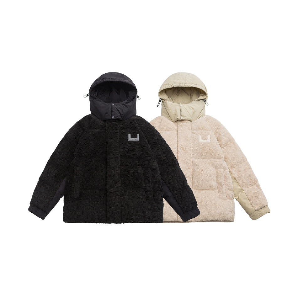 Unisex Coat Winter Student Loose Thick Couple Lamb Wool