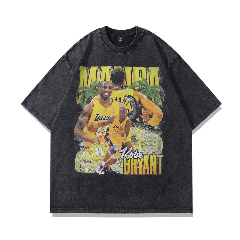 Men T-Shirt Vintage Rapper Print Oversize