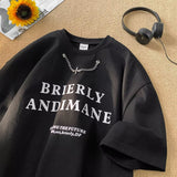 Men's T Shirt Handsome Loose Heavy Cotton