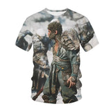 Black Myth Wukong Game T-shirt 3D Printed Short Sleeve