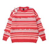 Men Sweater Stripes Splicing Knitwear