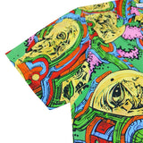 GUILTYPARTIES TIGER 24ss sci-fi graffiti, rayon casual, Hawaiian short-sleeved shirt