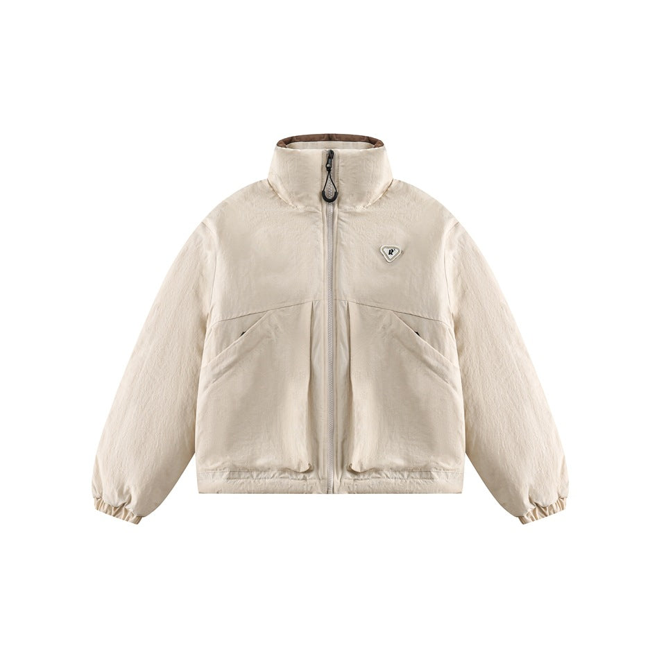 Unisex Coat Couple Thickening Stand Collar Coat