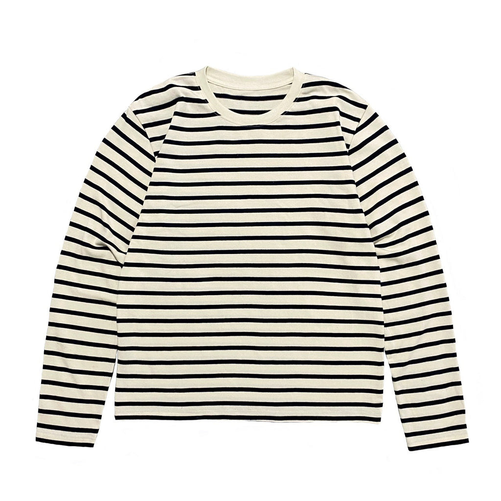 Kapital T Shirt Pingtian Hehong Arm Smiling Face Crew Neck Casual Cotton Striped Long Sleeved T-shirt