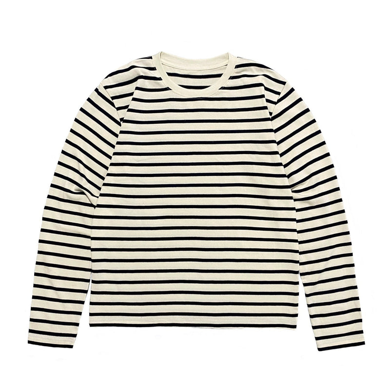 Kapital T Shirt Pingtian Hehong Arm Smiling Face Crew Neck Casual Cotton Striped Long Sleeved T-shirt