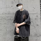 Men T Shirt Vintage Dirty Pink Heavy Cotton