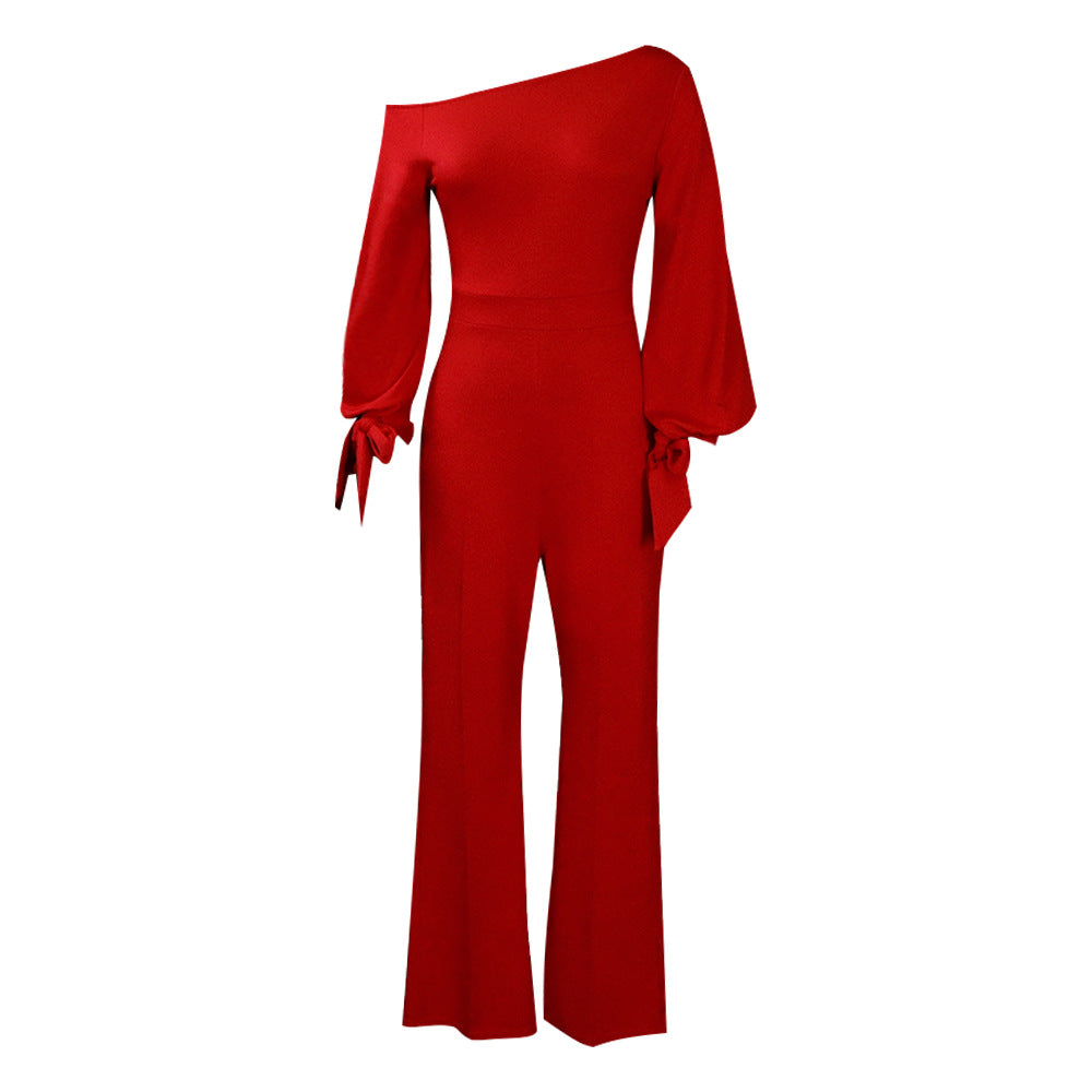 Women Co-Ords off-Shoulder Casual High Waist plus Size Jumpsuit
