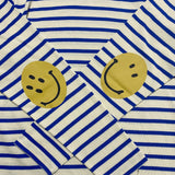 Kapital T Shirt Pingtian Hehong Arm Smiling Face Crew Neck Casual Cotton Striped Long Sleeved T-shirt