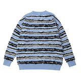 Men Sweater Striped Sweater Loose Casual