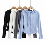 Women Hoodie Thin Section Zipper Cardigan