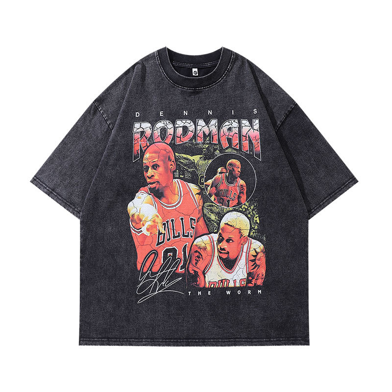 Men T-Shirt Vibe Retro Loose Distressed