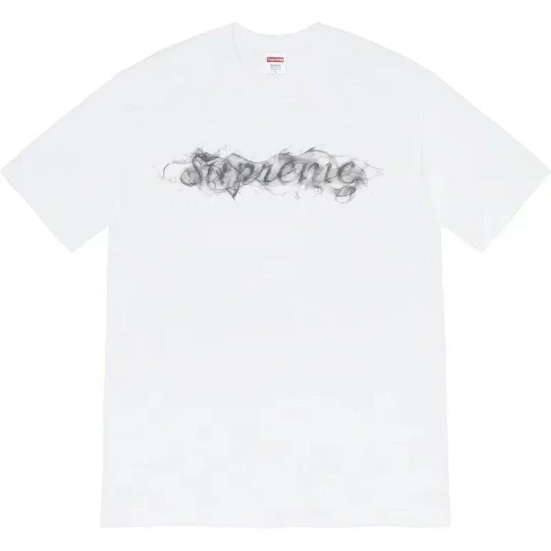 Supreme Men's Alphabet Cartoon Printed Cotton T-shirt Couple