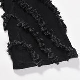 Men Jeans Trendy Unique Flared Jeans Punk Stitching