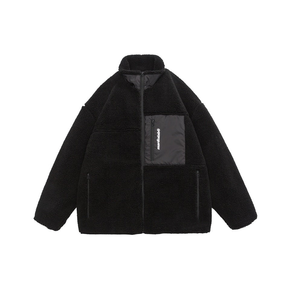 Unisex Coat Lambswool Loose Thick Winter