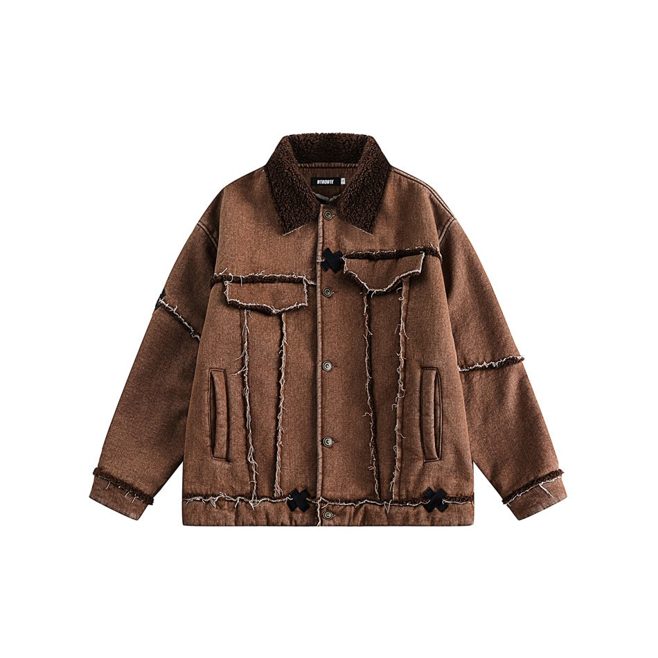 Unisex Coat Winter Lamb Wool Padded Coat