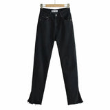 Women Jeans Frayed Loose