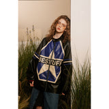 Unisex Pu Jacket Color Matching Motorcycle Leather Coat