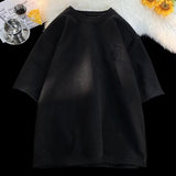 Men T Shirt Suede Loose Casual