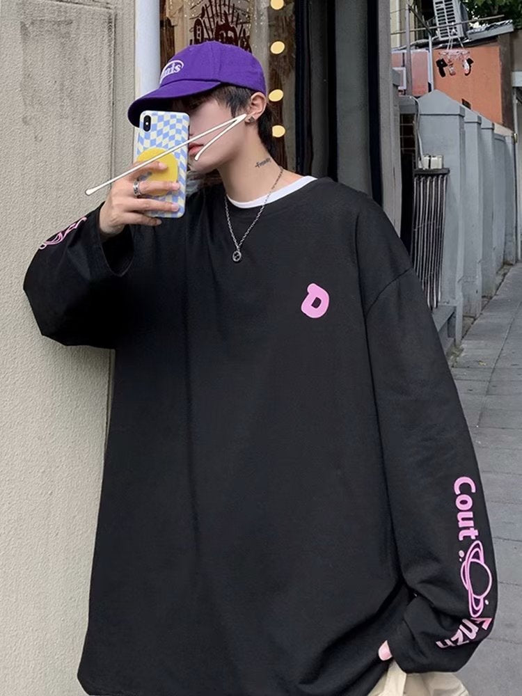 Men T Shirt Oversize Bottoming Shirt