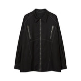 Long Sleeve Shirt Special-Interest Design Thin Coat