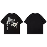 Men T-shirt Puff Print Men and Women Loose