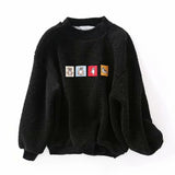 Women Hoodie plus Size Loose Small Figure Faux Cashmere