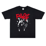 Rock Star T Shirt Fall Out Boy down Boy Rock Cotton T-shirt Cotton Short Sleeve Loose Men and Women