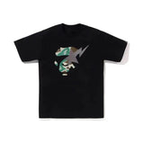 Bape New Contrast Pattern Printed T-shirt Classic Large Roun