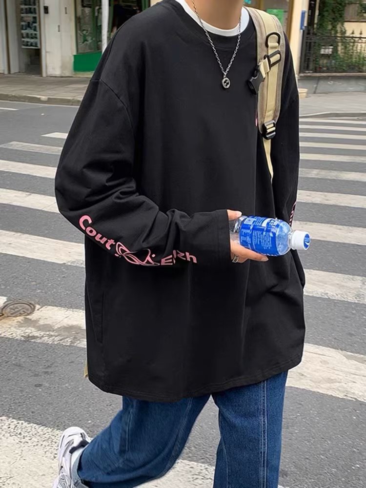 Men T Shirt Oversize Bottoming Shirt