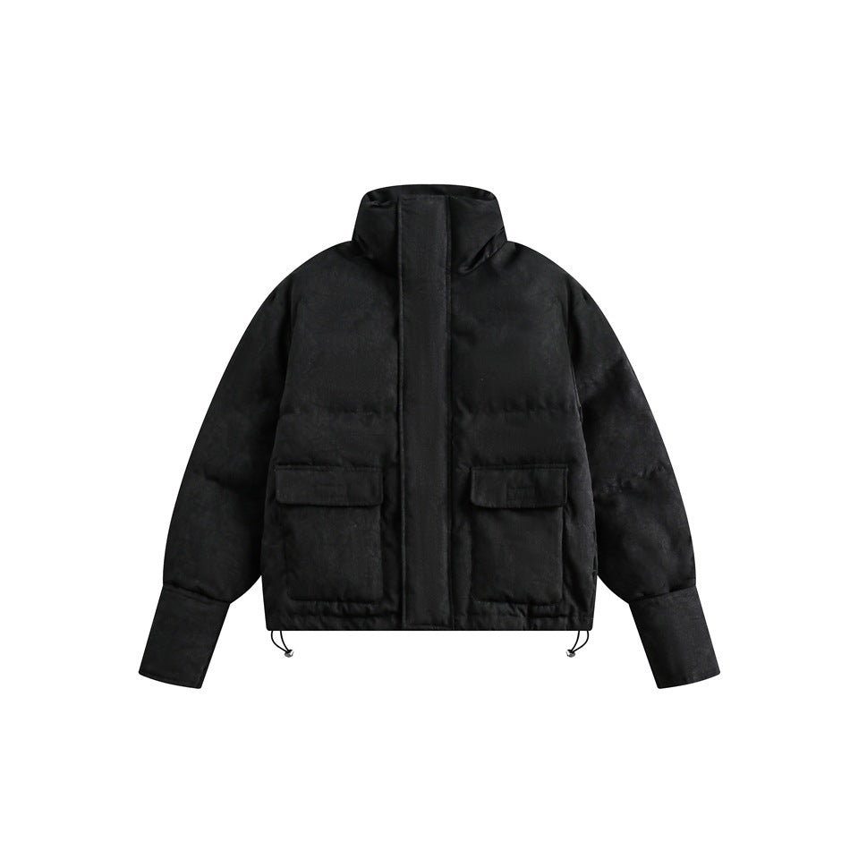 Unisex Coat Stand-up Collar Thick Warm Winter