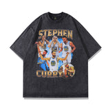 Men T-Shirt Vintage Rapper Print Oversize