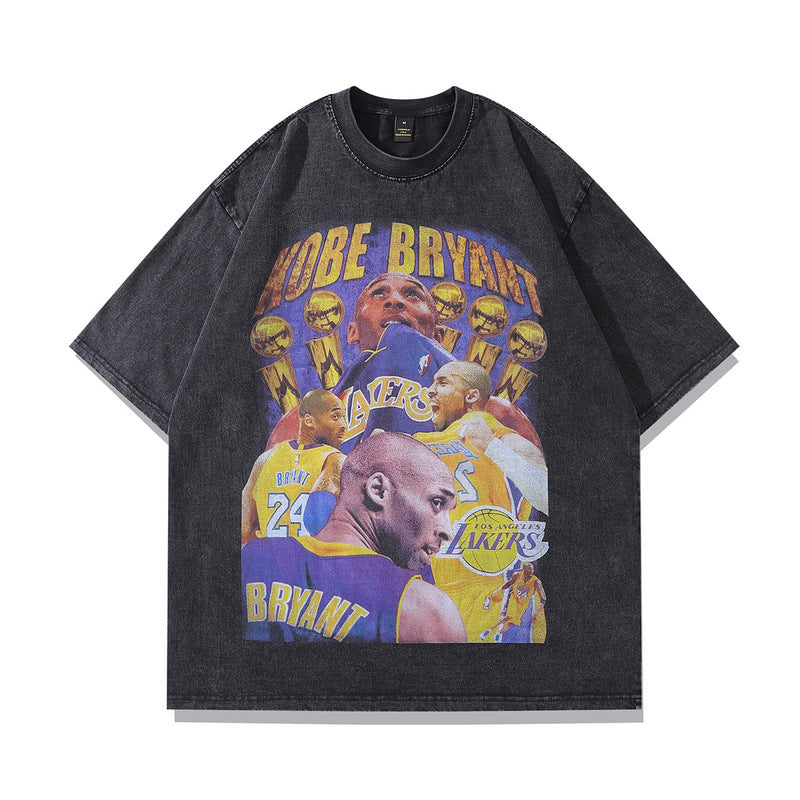 Men T-Shirt Vintage Rapper Print Oversize