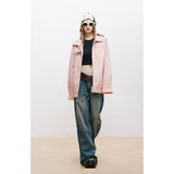 Unisex Pu Jacket Loose Motorcycle Jacket Cool Handsome