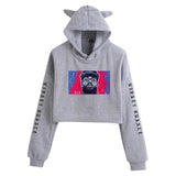 Nipsey Hussle Hoodie Rap Star Trendy Loose Cat Ears for Women