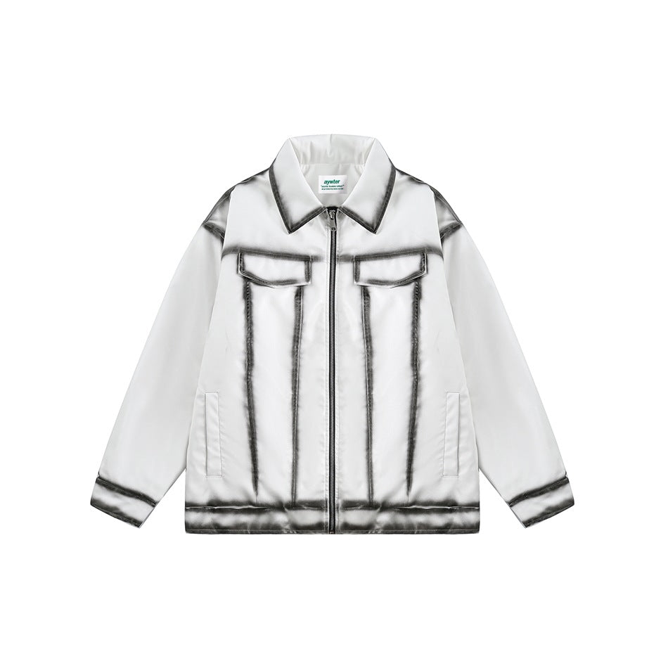 Unisex Coat Loose Retro Winter PU Leather Jacket