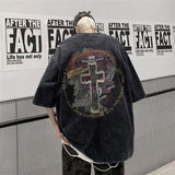 Men T Shirt Vintage Dirty Pink Heavy Cotton