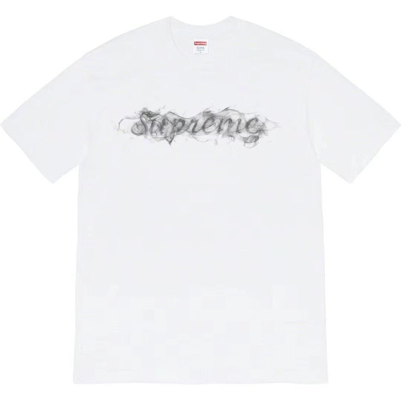 Supreme Men's Alphabet Cartoon Printed Cotton T-shirt Couple