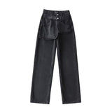 Women Jeans Loose Personality Design