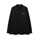 Long Sleeve Shirt Rose Embroidery Baggy Coat