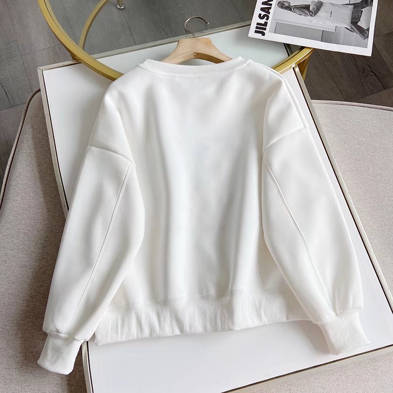 Women Hoodie College Style Embroidery Fashionable Jacket