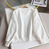 Women Hoodie College Style Embroidery Fashionable Jacket