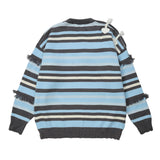 Men Sweater Stripes Splicing Knitwear