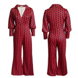 Women Co-Ords Spring Loose Elastic V-neck