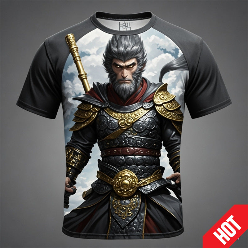 Novelty T Shirt For Men Shirt Black Myth Wukong Game 3D Print