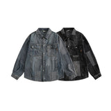 Long Sleeve Retro Contrast Patch