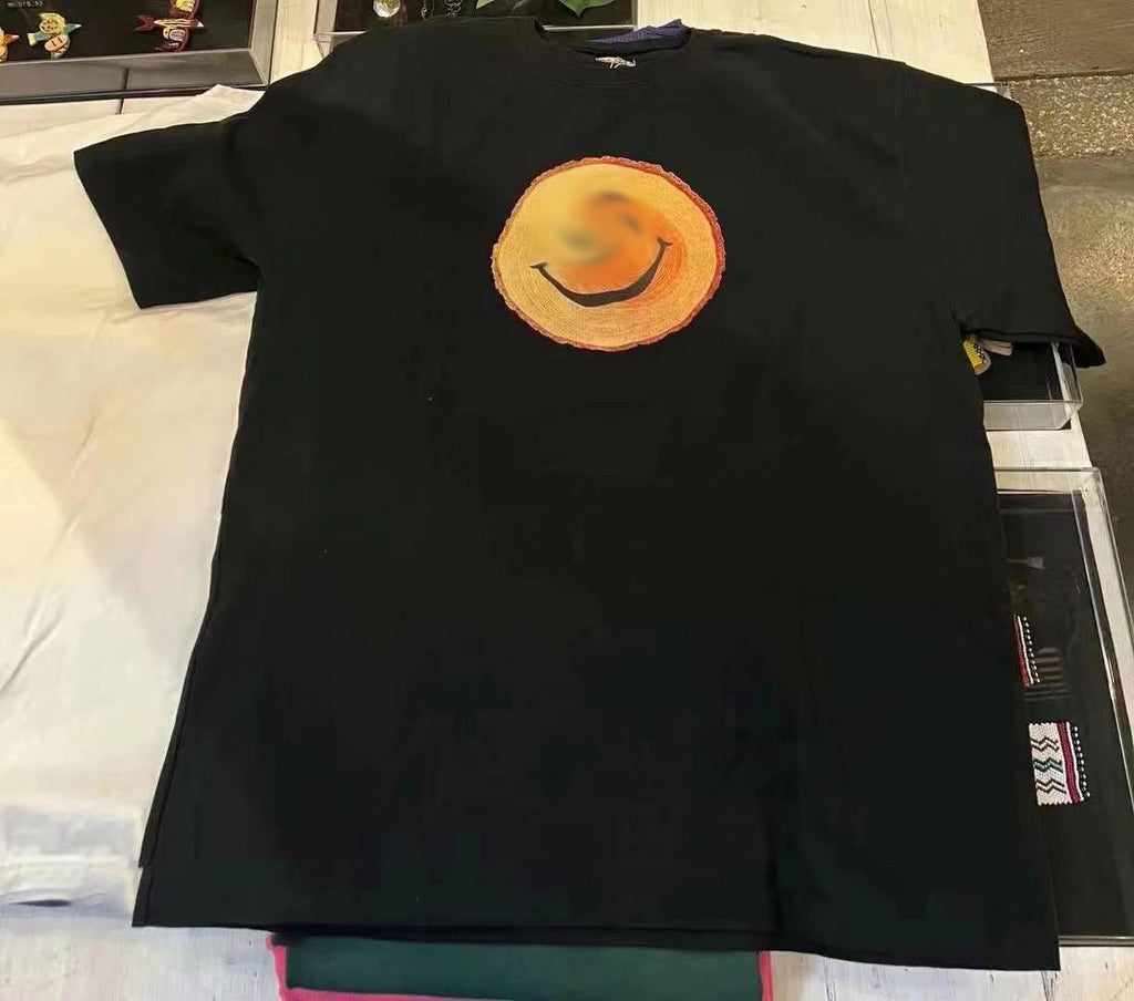 Kapital T Shirt Spring and Summer Pingtian Hehong Tianzhu Cotton Smiling Face Short Sleeved T-shirt