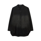 Long Sleeved Shirt Retro Distressed Cardigan Shirt Versatile