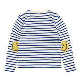 Kapital T Shirt Pingtian Hehong Arm Smiling Face Crew Neck Casual Cotton Striped Long Sleeved T-shirt