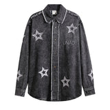 Long Sleeved College Style Denim Vintage