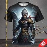 Novelty T Shirt For Men Shirt Black Myth Wukong Game 3D Print